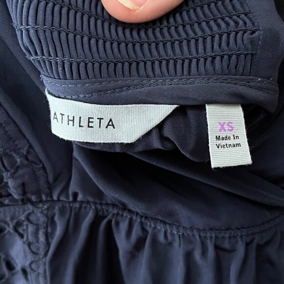 Navy Blue Athleta‎ Eyelet Sundress- Size XS - Picture 2 of 5